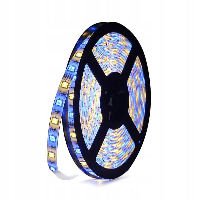 Banda LED 5050 300 LED IP65 5m - RGBW Culoare alba calda si rece - eMAG.ro