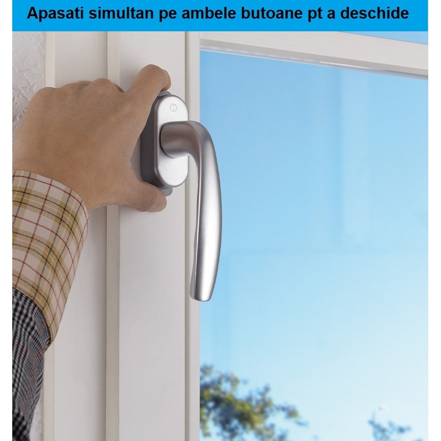 Set 4 bucati Blocator pentru rotirea manerului la usi si ferestre din ...
