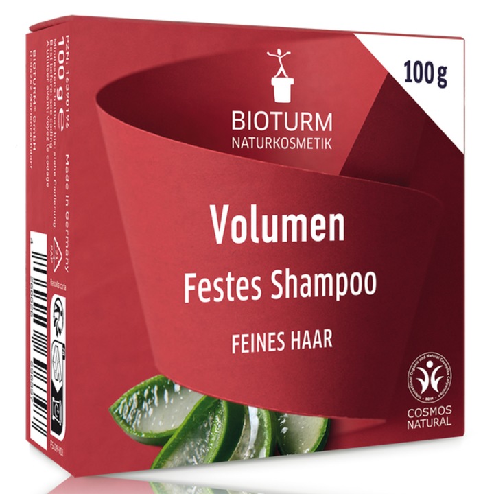 Sampon solid BIOTURM cu aloe vera, volumizant, 100g