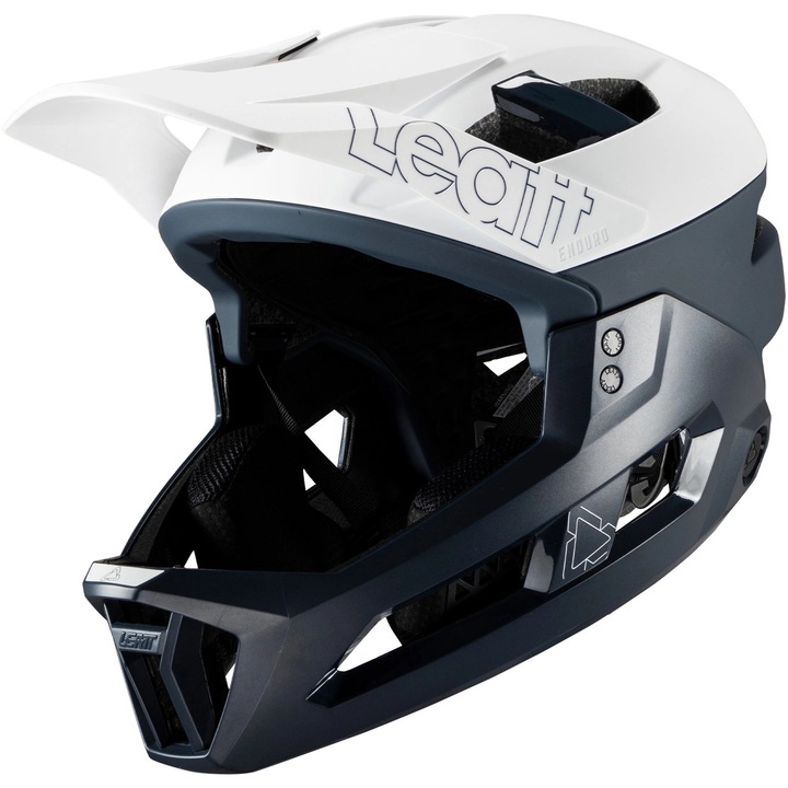 Casca Ciclism LEATT Enduro 3.0 V25 Full Face, alb, marime L, 3-in-1, sistem 360 Turbine