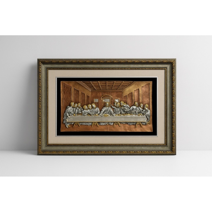 Tablou 3D Magic Time Cina cea de Taina, 114x77cm, cu ramă