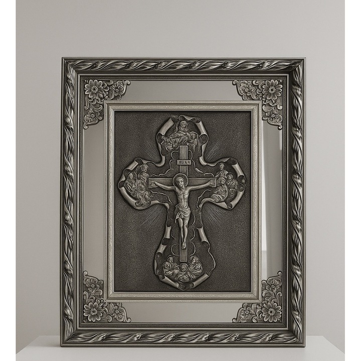 Tablou Sfanta Cruce, Magic Time, cu rama ornamentata, 64x77cm