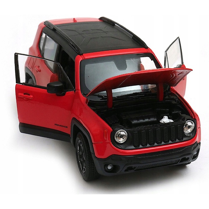 Masina de jucarie Welly Jeep Renegade Trailhawk 1:24, metal, usi deschise, 19cm