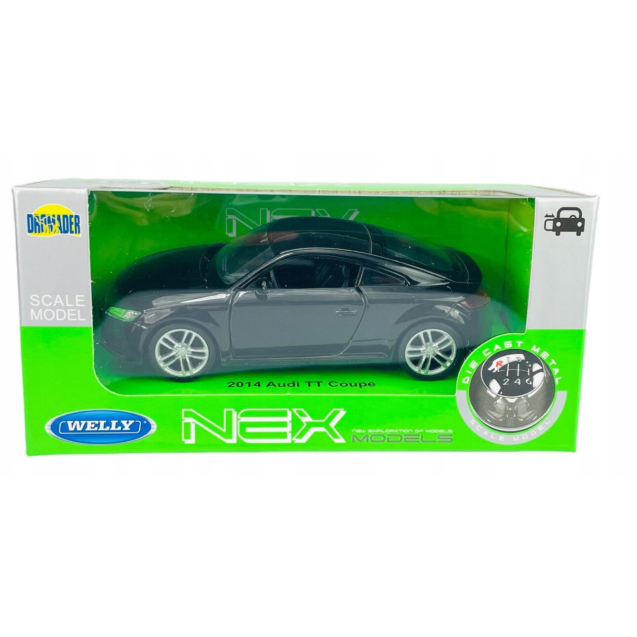 Model Metalic Audi TT Coupe 2014, Welly, 1:34, negru, 10x5cm - eMAG.ro