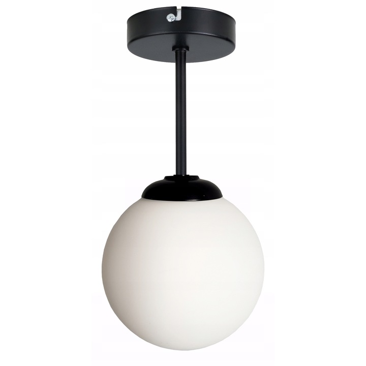 Полилей LED-ONE, висяща лампа, бяло стъкло, 1 източник E27, размери 20x10см