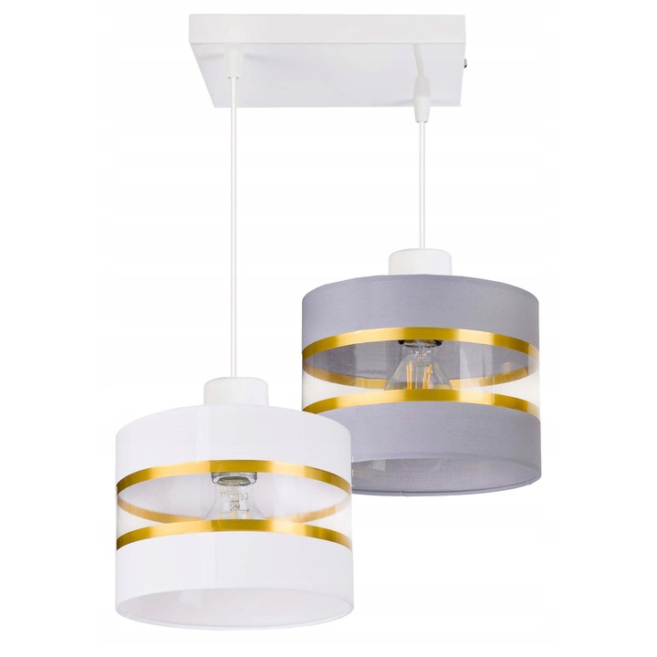 Висяща лампа с абажур 2xE27, модерен стил