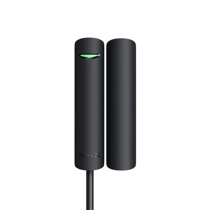 Contact Magnetic cu fir Ajax DoorProtect Plus, negru, dimensiuni mici