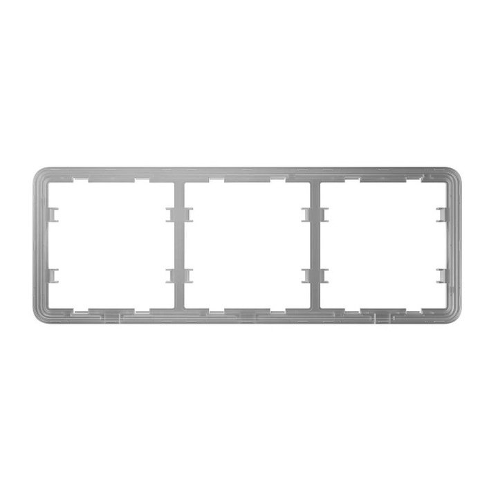 Rama pentru 3 întrerupătoare Ajax, design elegant, material durabil, alb