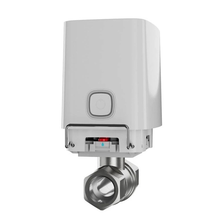 Electrovalvă Wireless Ajax WaterStop, 1/2 inch, alb, control scurgeri apă