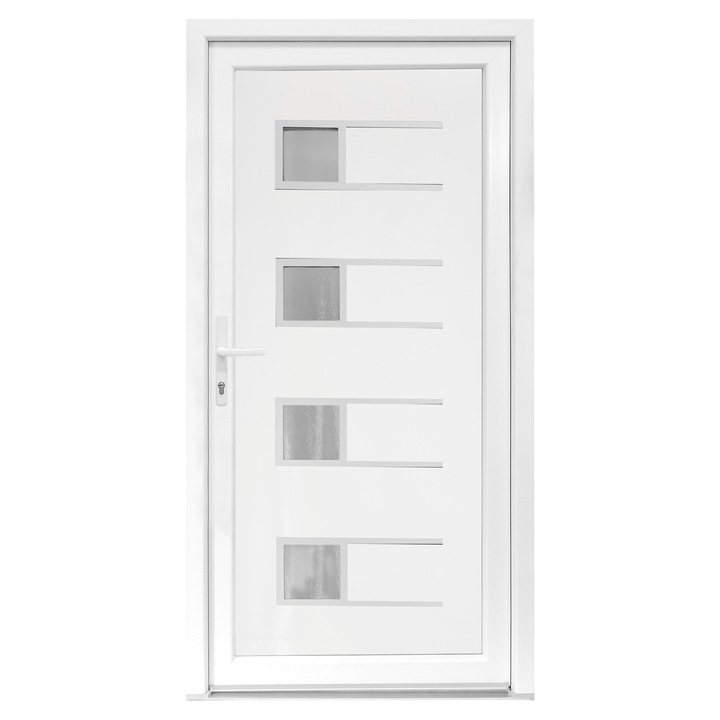 Usa exterior PVC EFRAIM, 980x2000 mm, deschidere stanga, alb