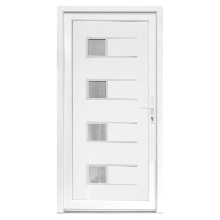 Usa exterior PVC EFRAIM, 980x2000 mm, deschidere dreapta, alb