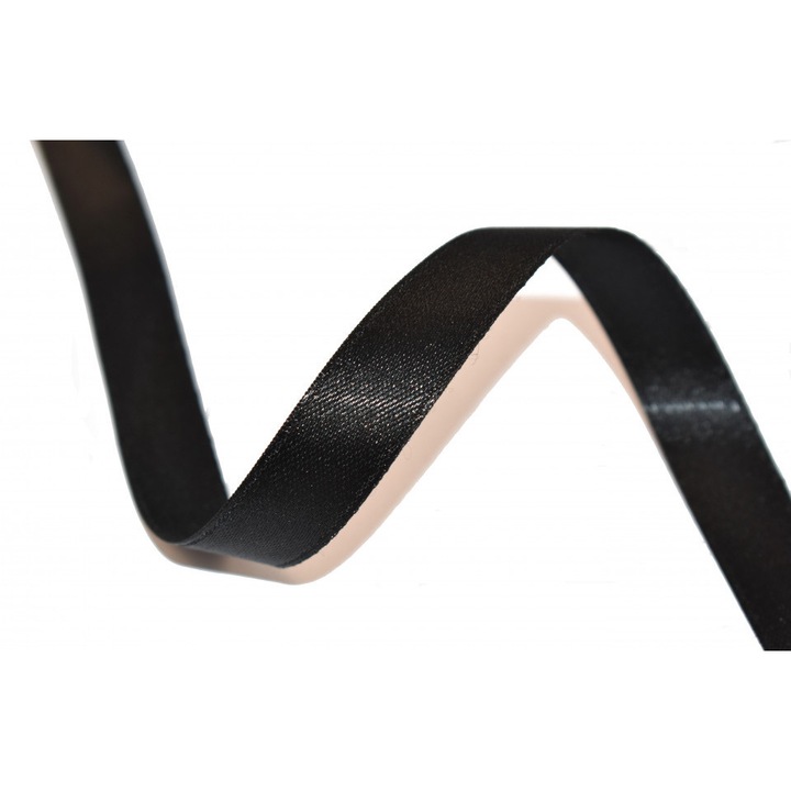 Сатена лента, черна, 6мм, 230 ярда