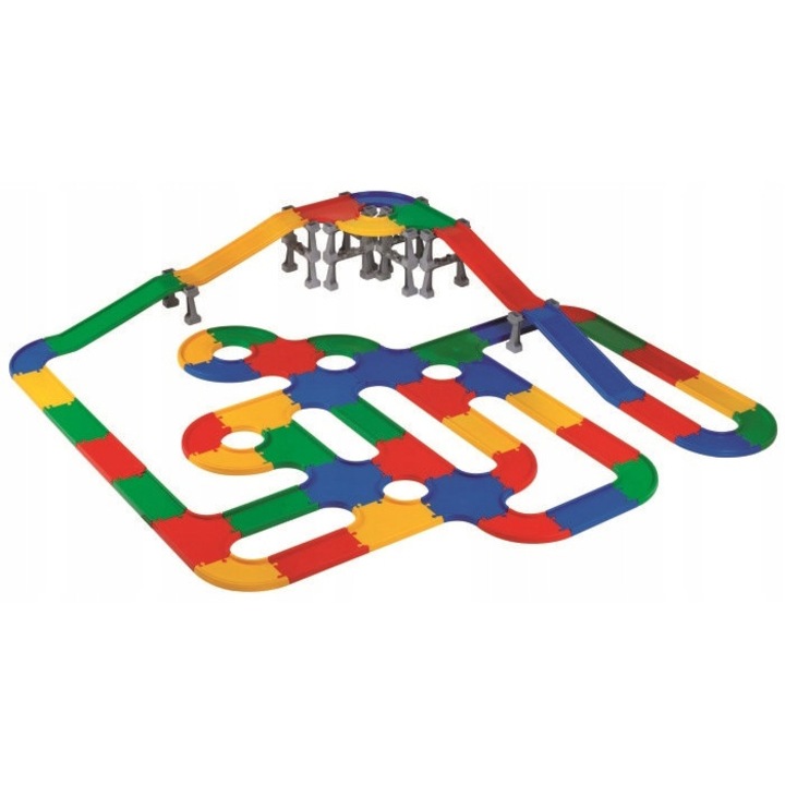 Set Pista 3D Wader 80611, 14.2m, pastel, sigur, 3 ani+