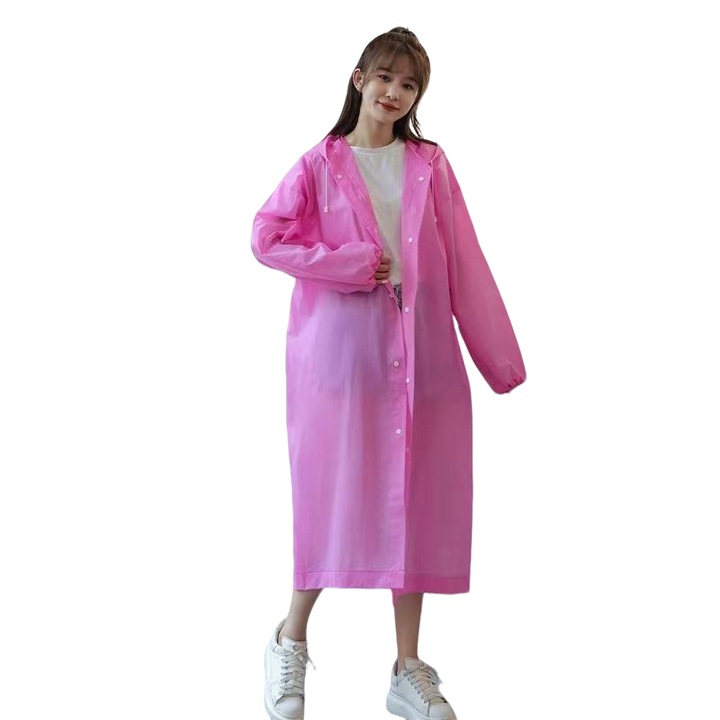 Pelerina de ploaie unisex, pliabila, 150cm, rezistenta la apa, roz