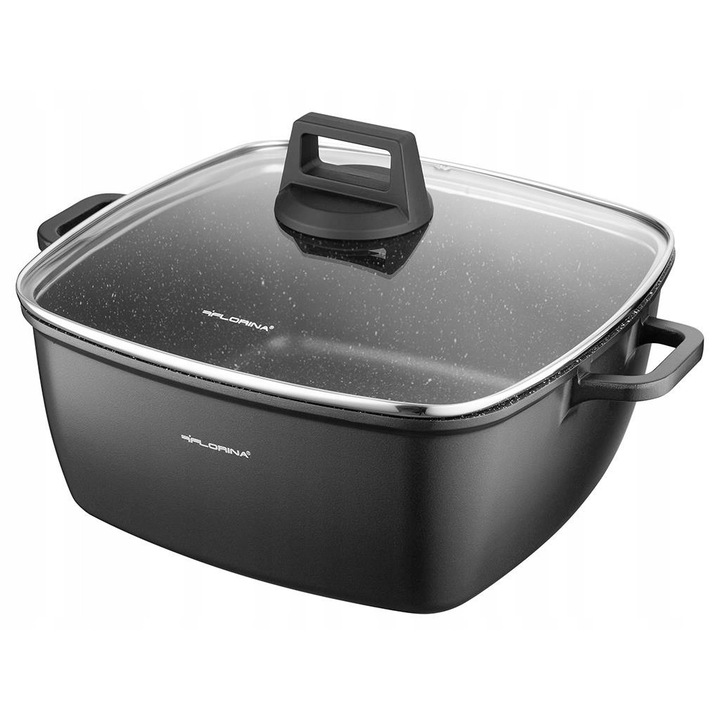 Oala Patrata Aluminiu Chef Florina 28cm, 7.1L, Non-Stick