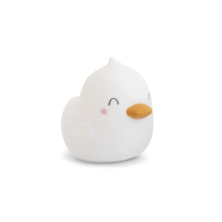Prémium szilikon éjjeli lámpa, többféle fény, USB C típusú, Led, Bright Duck, Fehér