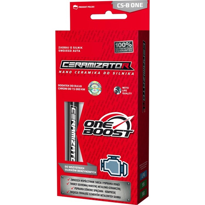 Autóipari műszaki megoldás, Ceramizator CS-B ONE BOOST 10G, motorvédő készítmény, csökkenti a súrlódást, javítja a hatékonyságot