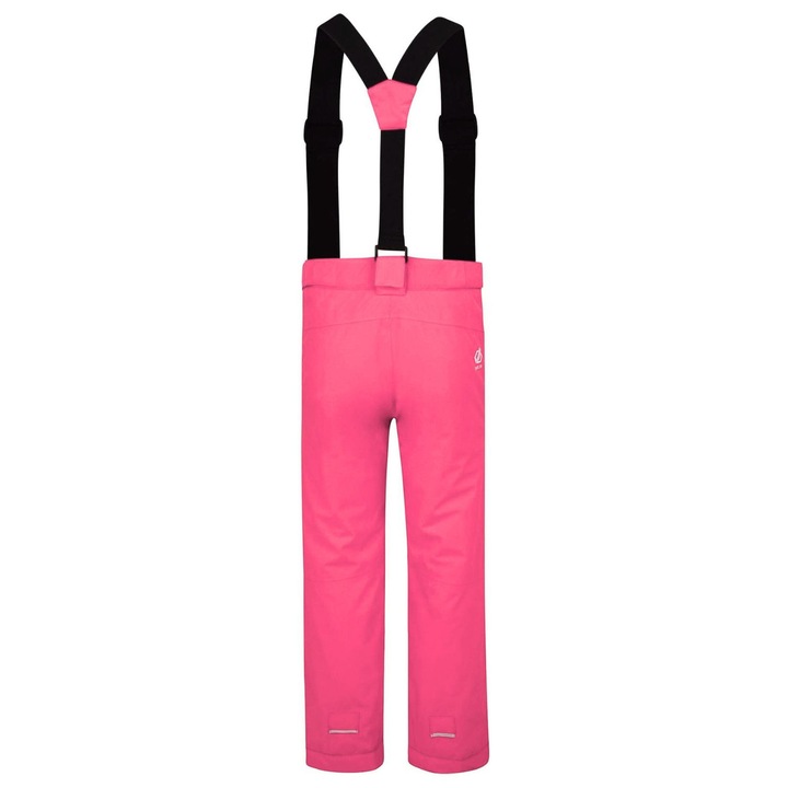 Pantaloni ski fete Dare2b, poliester, cu bretele, roz/negru, 176 CM