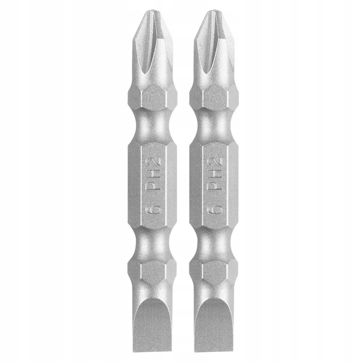 Készlet 2 dupla bit PH2 x SL6, 50mm, CrV acél, GRAPHITE