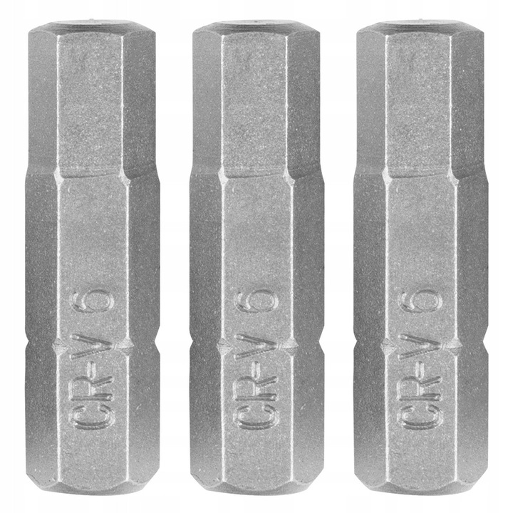 Hexagonális bit készlet H6 x 25 mm, CrV acél, 1/4" méret
