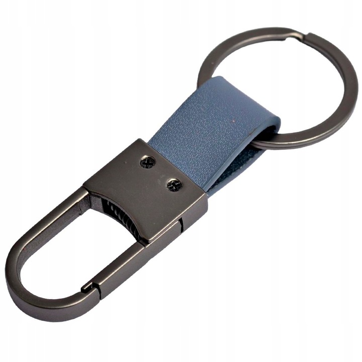 Szürke bőr kulcstartó