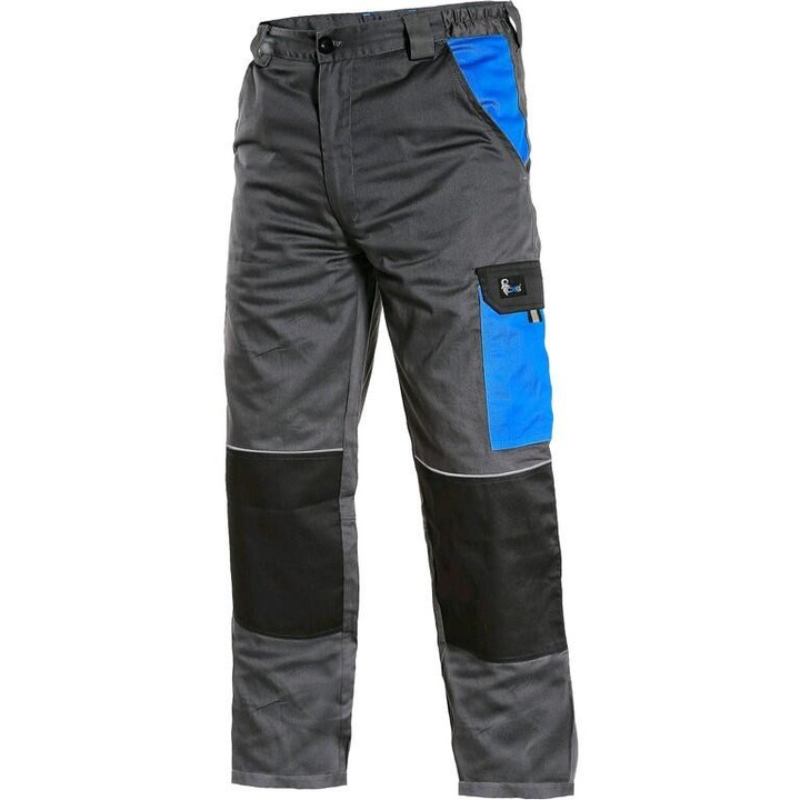 Pantaloni CXS, talie inalta, gri-albastru, 60