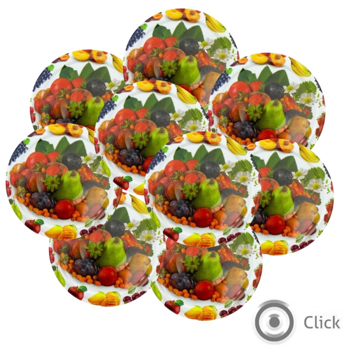 Capace pentru borcane TRAGAR, set 10 buc, 66mm, inox, silicon