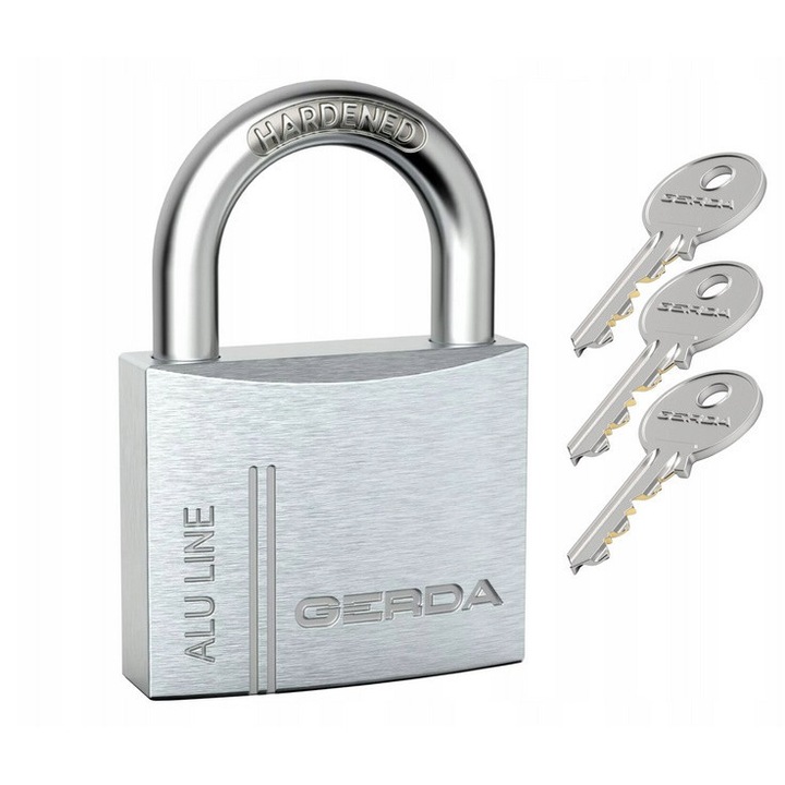 Lacat palak KAP S30, Gerda, aluminiu, 4,5mm, 30x28,5x12,5mm