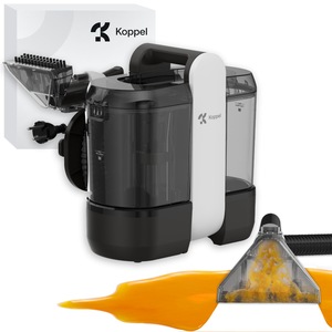 Aspirator cu spălare injecție-extractie Koppel® AI11, putere 14kPa, aspirator cu apa profesional umed-uscat, curățare tapițerie, covoare, canapele, pentru casa & auto, tub auto curățare, auto-stop rezervor plin, rezervoare 1.5l și 1.2l, negru