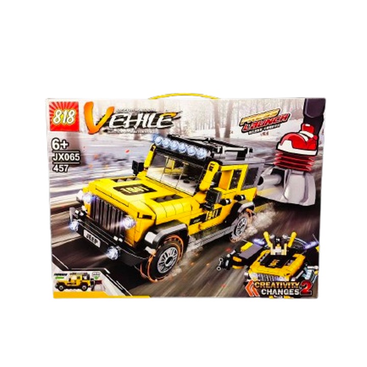 Set de constructie Jeep Transformers, Plastic, 457 piese