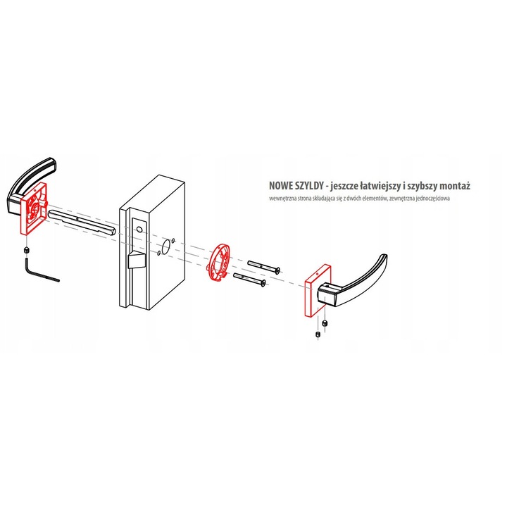 Maner Usa Narif Rozeta Rotunda Negru Mat Gamet