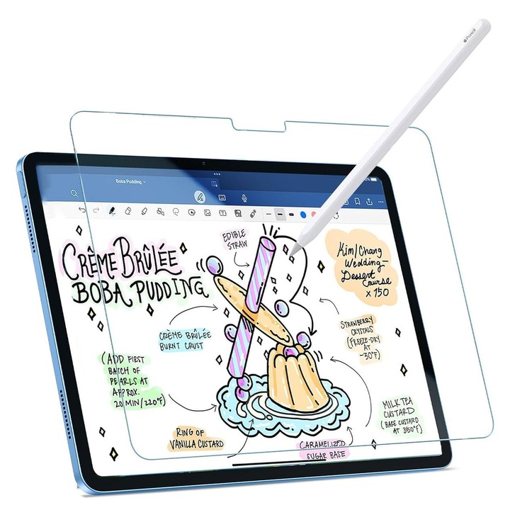 Закалено стъклено фолио за писане за Apple iPad 11 A16 (2025) / 10.9-инчов (2022) - Текстура на хартия за писане / рисуване