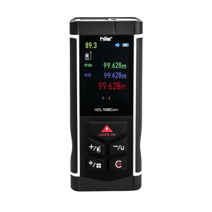 Dalmierz laserowy cu camera PRO HDL-100CAM, 100m, 4 puncte de referinta, rosu, set complet