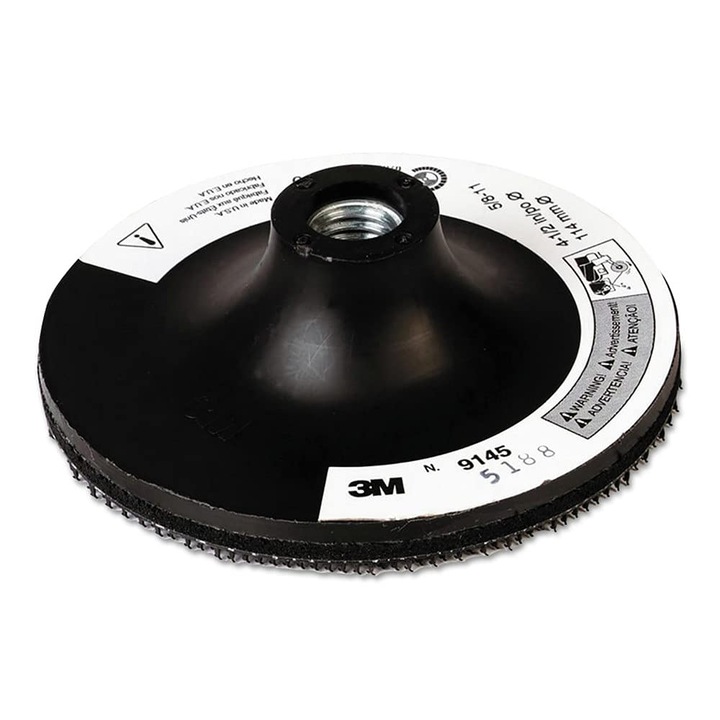 Suport pentru discuri abrazive, 3M 4.5" x 1/8" x 3/8", Disc cu filet interior 5/8-11