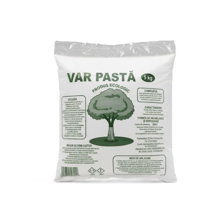 Var pasta ecologic, 5 kg, alb, pentru protecția pomilor