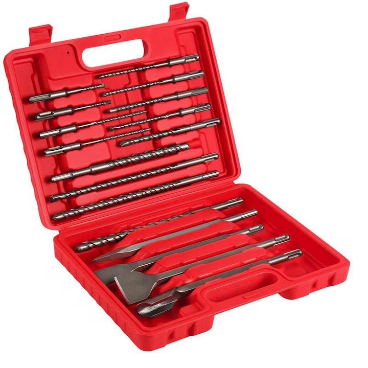 Set burghie si dalti pentru beton, SDS-Plus, valiza transport, 17 bucati