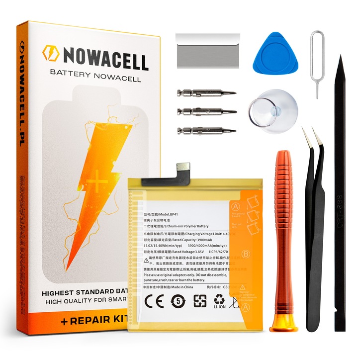 Батерия BP41 NOWACELL 4000 mAh с комплект инструменти за Xiaomi Mi 9T / Redmi K20