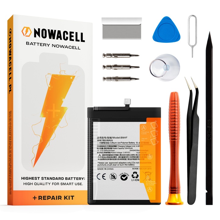 Baterie BM4F NOWACELL 4030mAh cu set de unelte, multicolor, pentru telefoane Xiaomi Mi A3, Mi 9 Lite