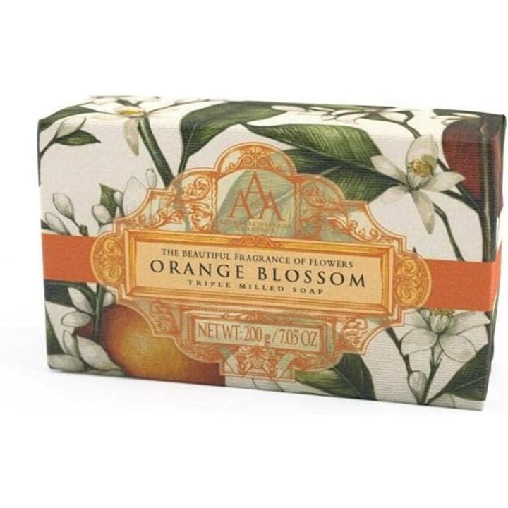 Sapun floral Somerset, 200g, triplu rafinat, unisex, solid, floare de portocal