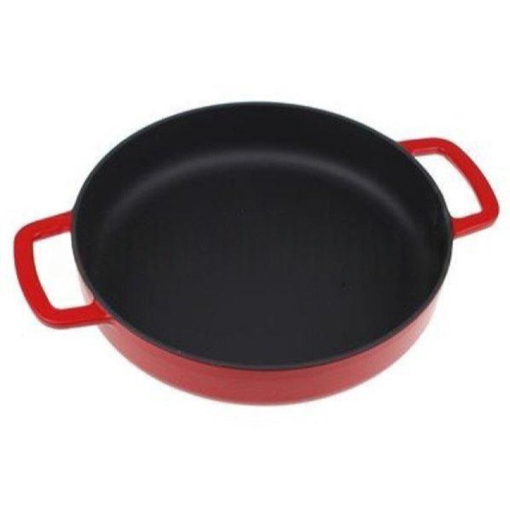 Vas pentru cuptor, Combekk, fonta, rosu, 24cm