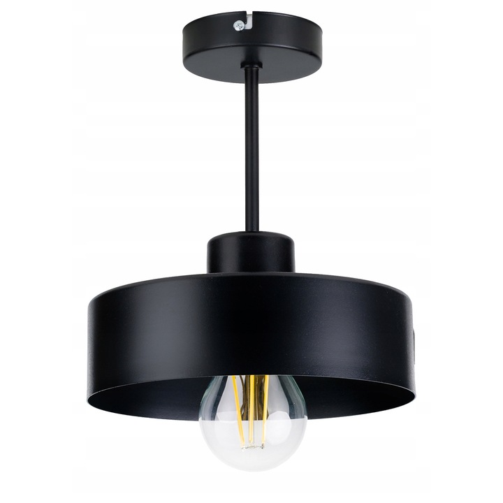 Függőlámpa Loft Stílusú Kanna E27 Fekete 20cm
