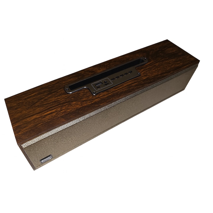 Boxa Bluetooth Andowl din Lemn Wenge, 2000mAh, 80dB, 2.5 inch
