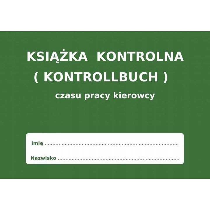Carte de timp de lucru pentru soferi, PAKO, Kontrollbuch PL - DE, set 30 bucati, 52 pagini, format A5