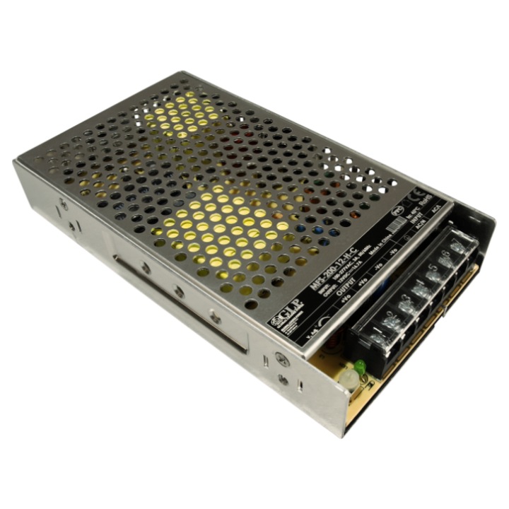 Sursa de alimentare inchisa, luka, MFS-200-15-H-C, 15V/13.4A/201W, PFC, 85-305VAC, 120-430VDC, compacta, sub 1U