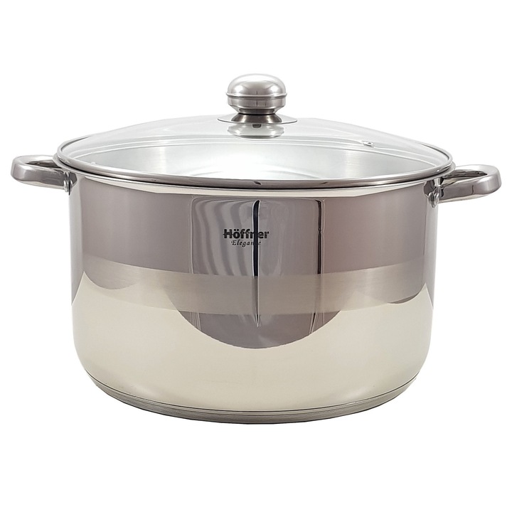 Oala Gastronomica din Otel Inoxidabil, 34 cm, 17.7 L, Inductie