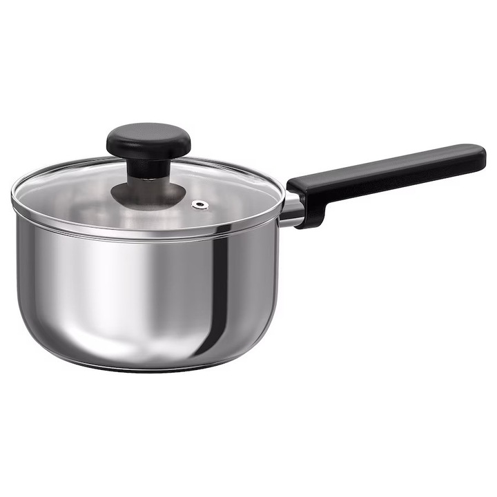 IKEA MIDDAGSMAT fazék, 2L, Inox, Indukciós főzőlaphoz is használható