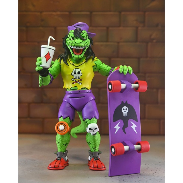 Figurina Mondo Gecko, Teenage Mutant Ninja Turtles, 18 cm, set cu accesorii, multicolor