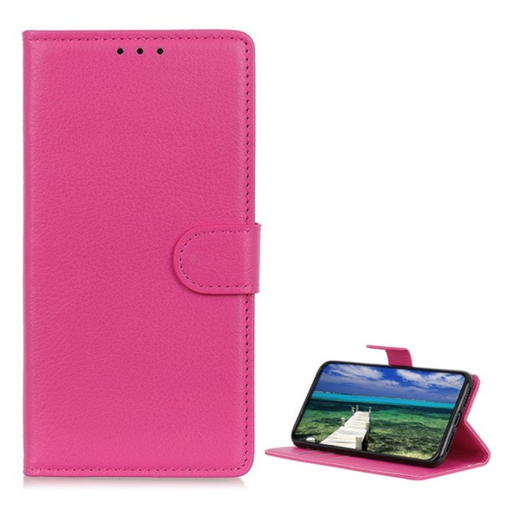 Gigapack mobiltelefon tok álló, bőr hatású, flip, oldalra nyíló, asztali tartó, prémium, magenta, kompatibilis: Samsung Galaxy A17 4G, SM-A175, / Galaxy A17 5G, SM-A176, / Galaxy A26 5G, SM-A266