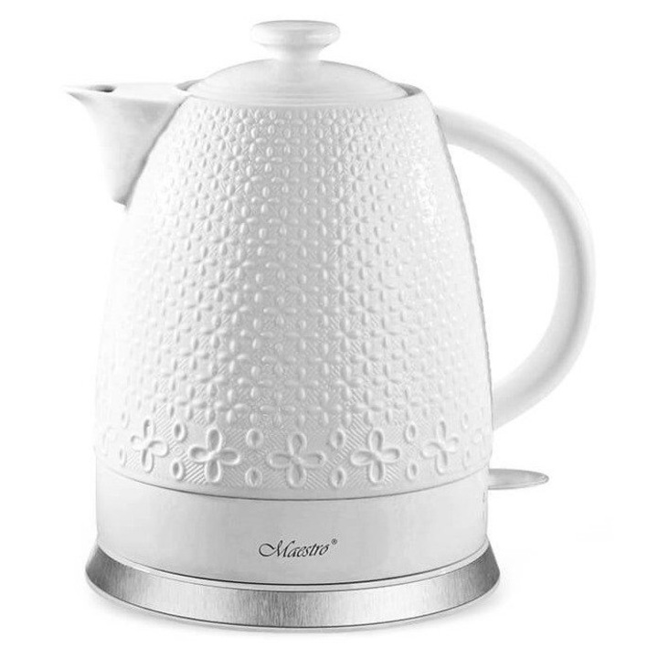 Fierbator electric ceramic Feel-Maestro 1,5l 1500W, alb, 22,5x15,3x21cm