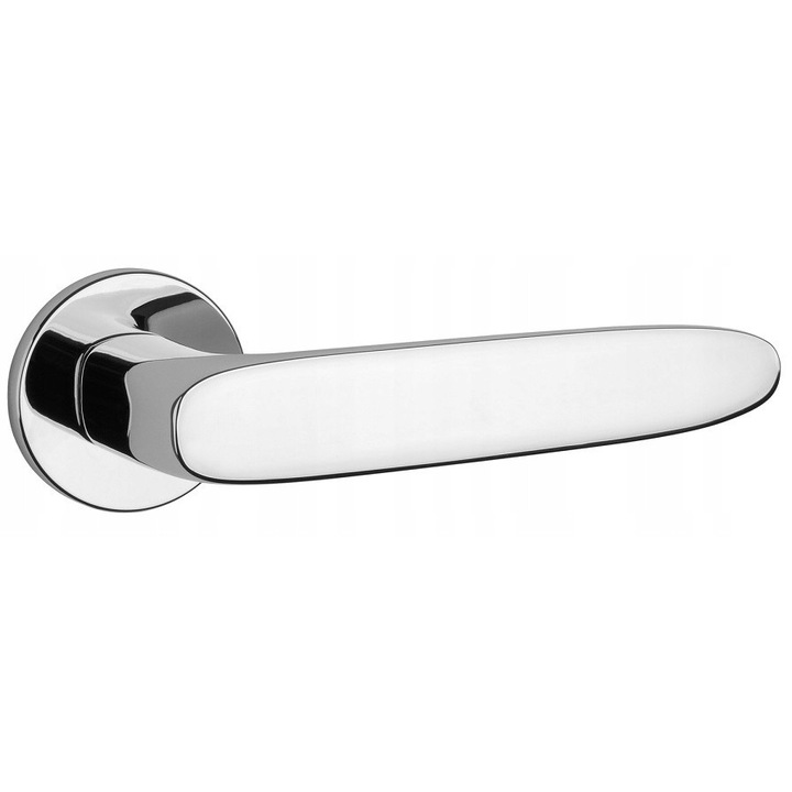 Maner usa ROSA SLIM crom, rozeta rotunda, grosime 7mm